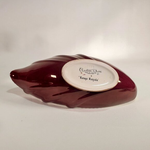 Vintage Carlton Ware 'Rouge Royal' Gravy / Sauce Boat – 1940s, Red & Gold - Picture 8 of 10